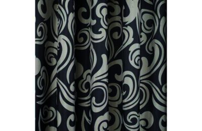 Damask Shower Curtain - Black and Grey